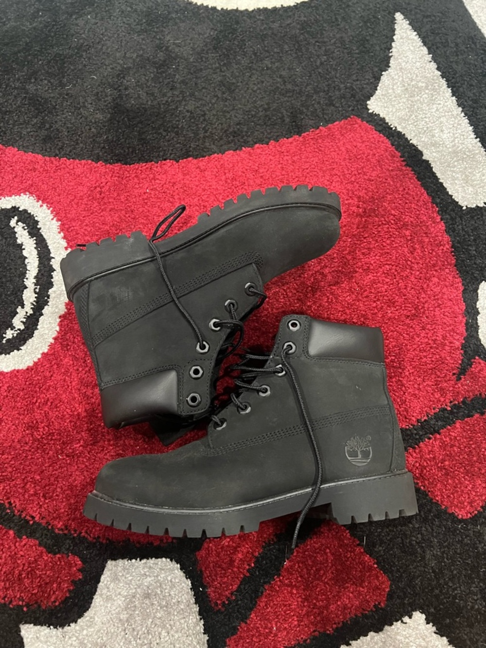 Timberland Black Nubuck Lace-Up Rugged Boots